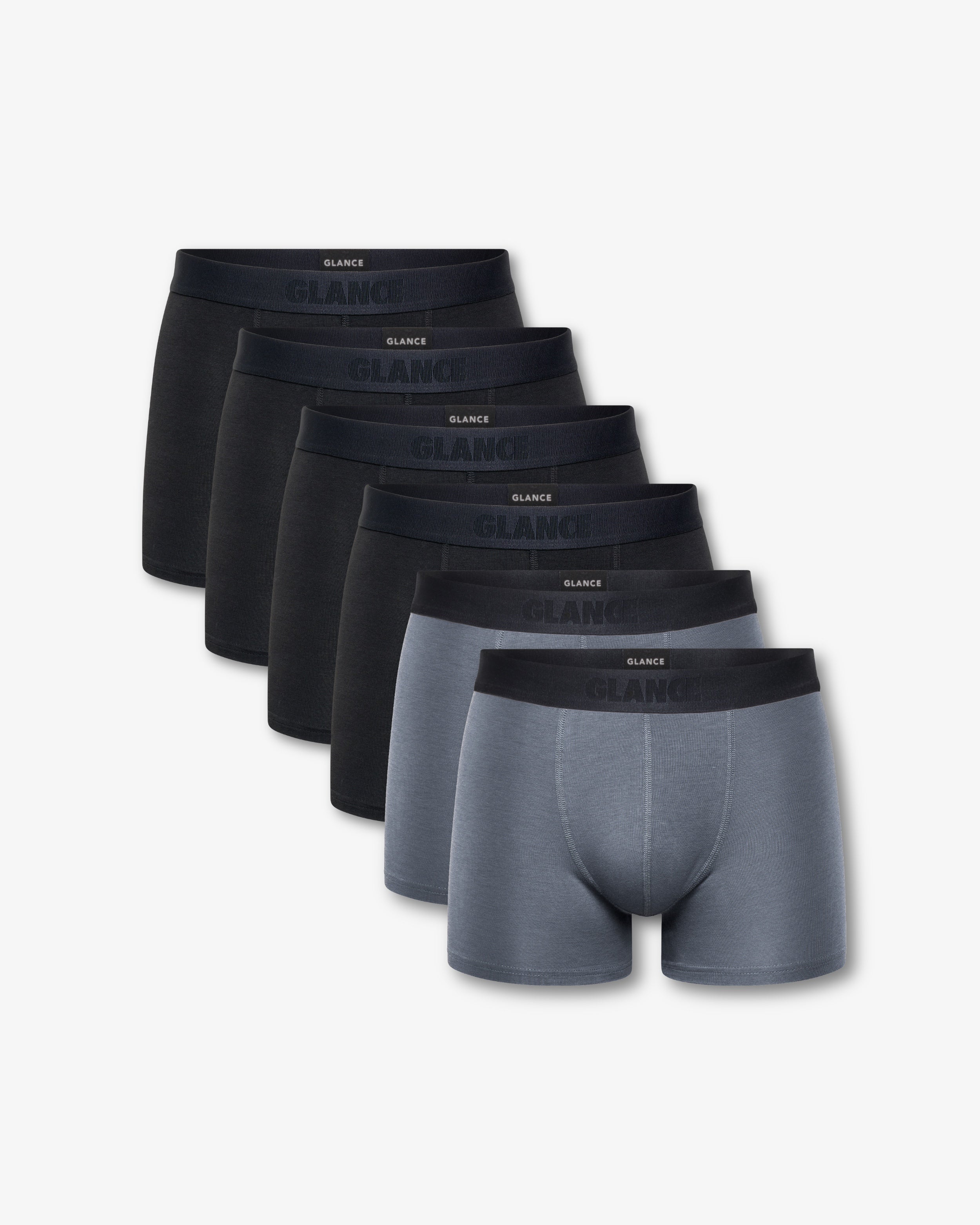 Herren Unterhose im 6er Pack in schwarz und grau