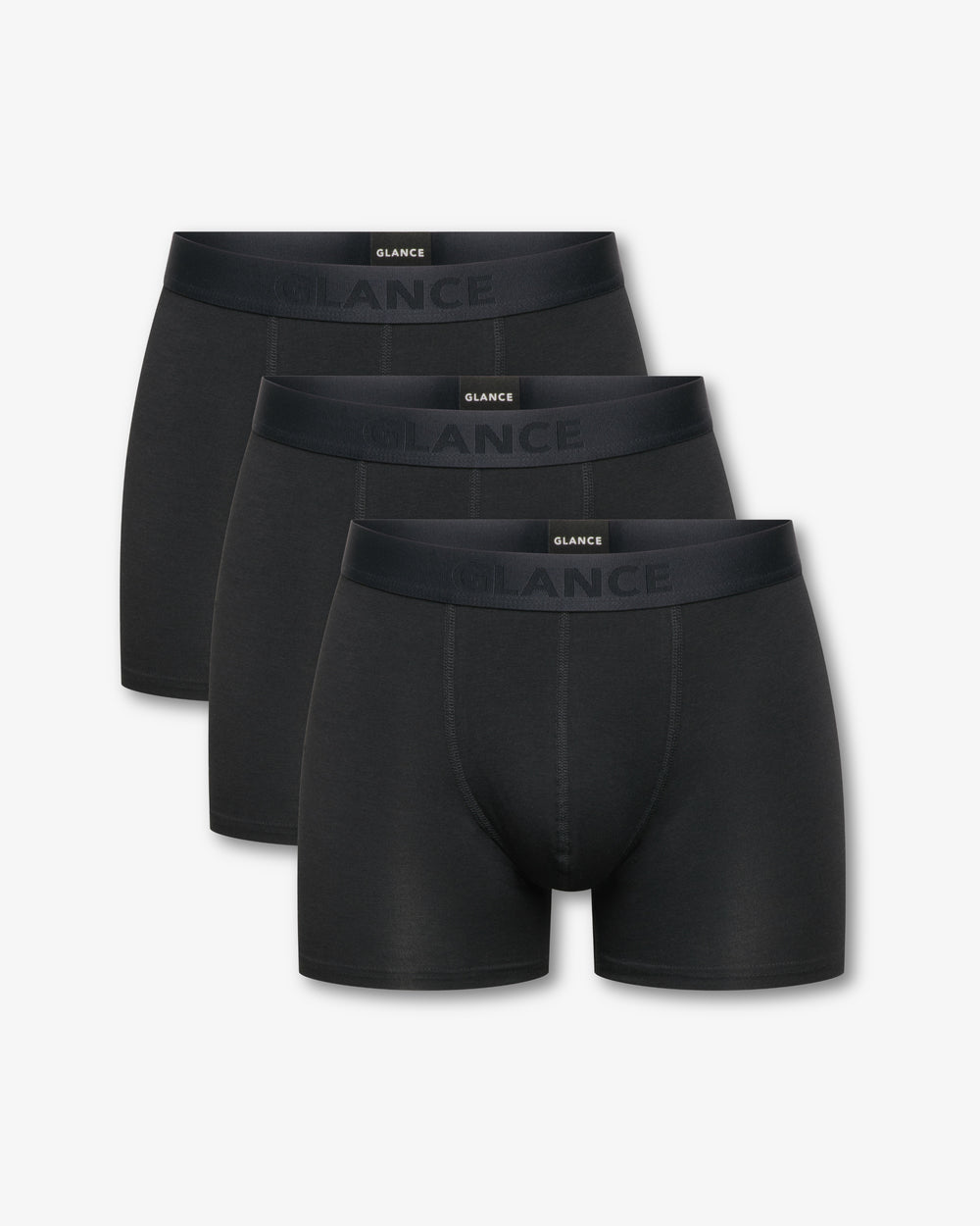 Bambus-Boxershorts Herren im 3er-Pack in Deep Black