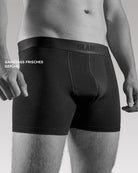 Weiße Bambus-Boxershorts von vorn, ganztags frisches Gefühl