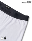 Weiße Bambus-Boxershorts, Bund und Stoff im Detail, 365 Tage Anti-Loch-Garantie