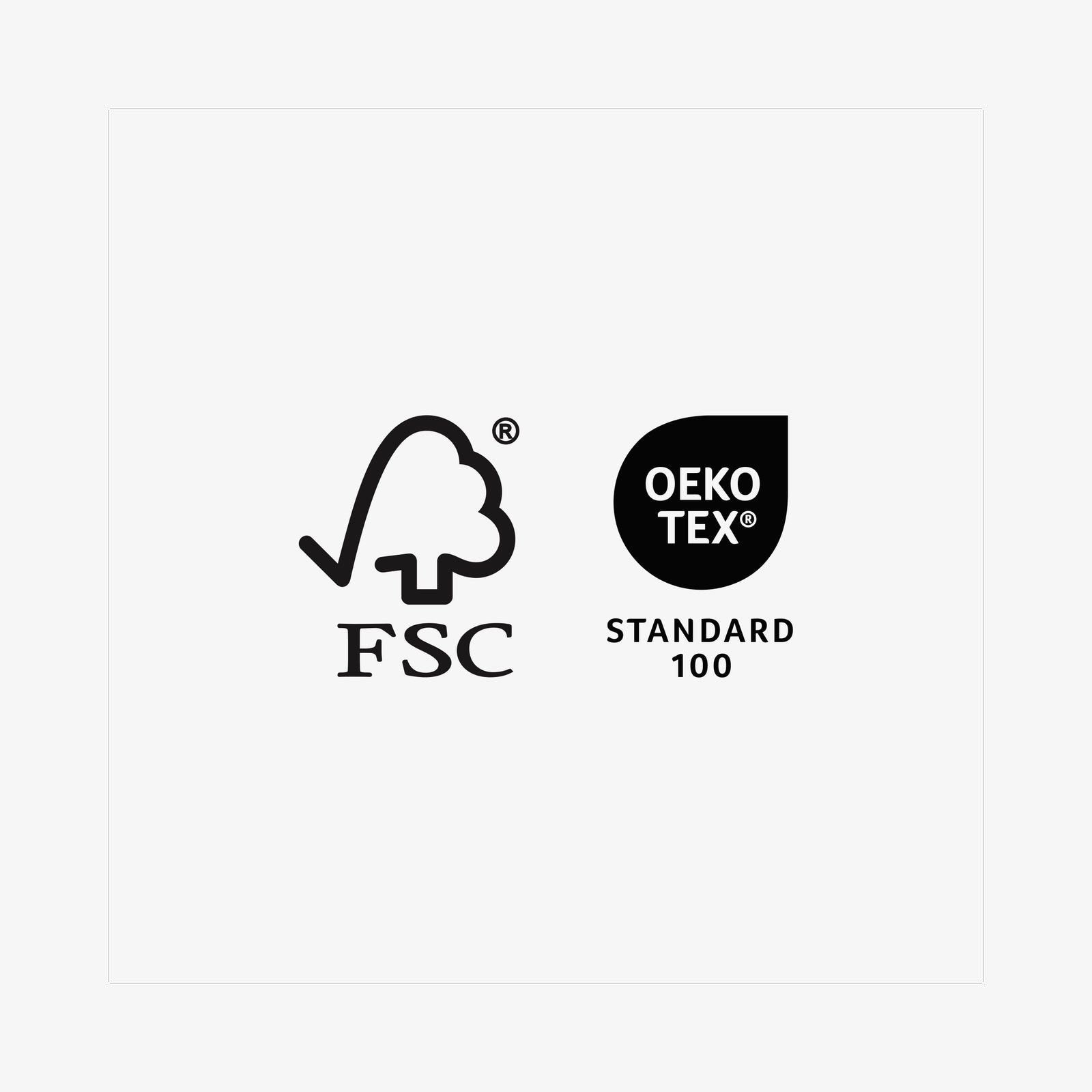 FSC®- und OEKO-TEX®-Siegel
